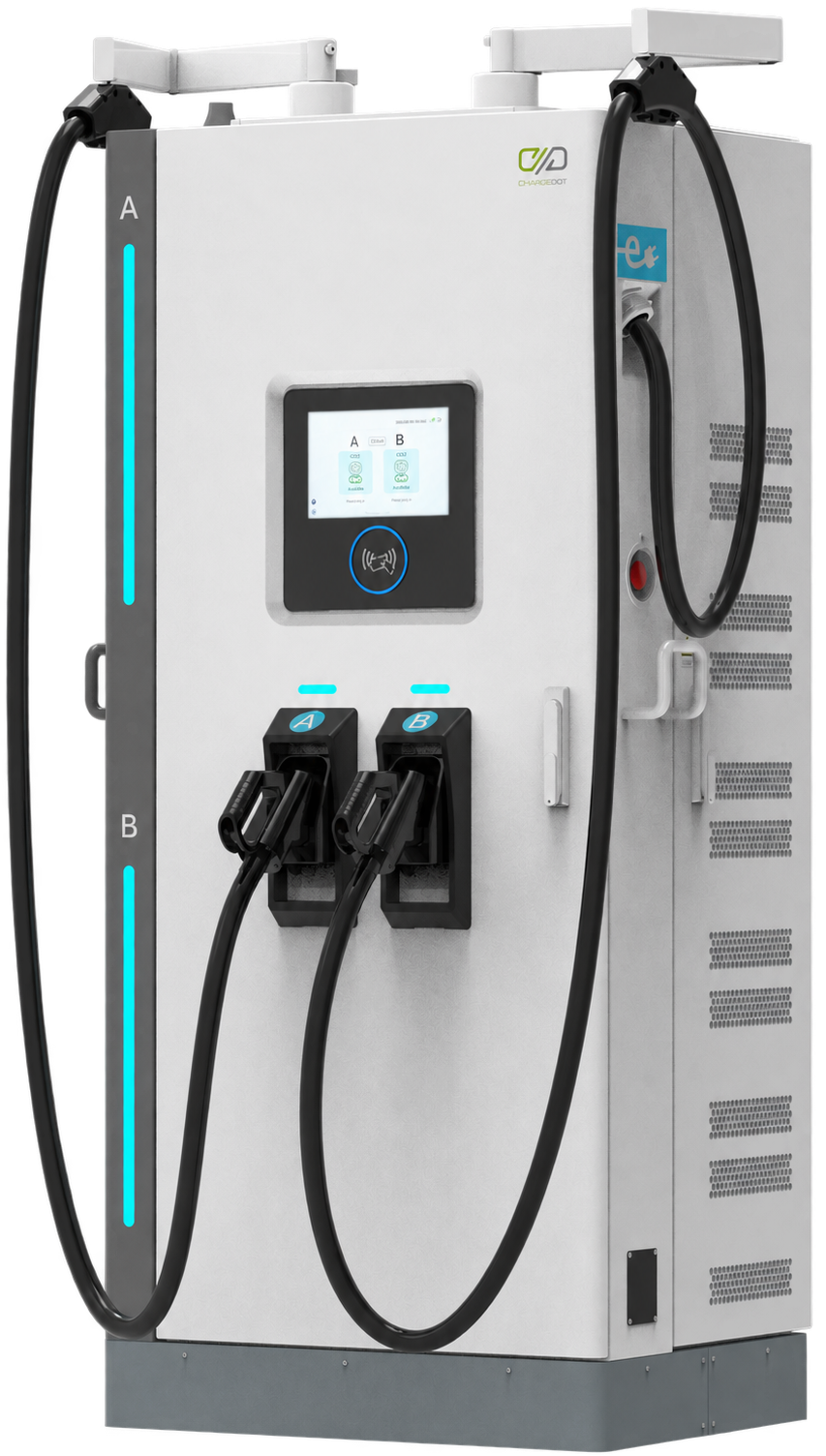 ChargeDot D Series front-facing dual-connector charger